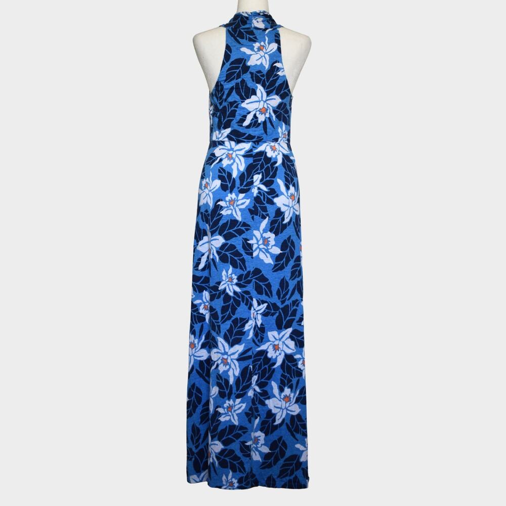 Tommy Bahama Sandy Seaside Brights Floral Maxi Dress L Blue Sleeveless Sun UPF - Picture 4 of 11